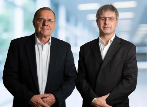 Bild der Geschäftsführer von Stübler, Gerhard Stübler und Philipp Schattner.