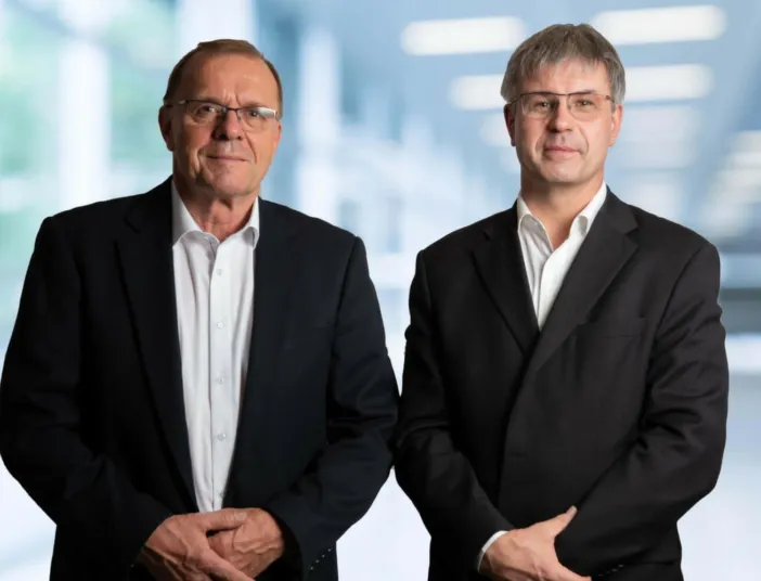 Bild der Geschäftsführer von Stübler, Gerhard Stübler und Philipp Schattner.