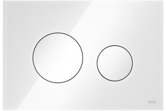 Betätigungsplatte und Tasten in weiß