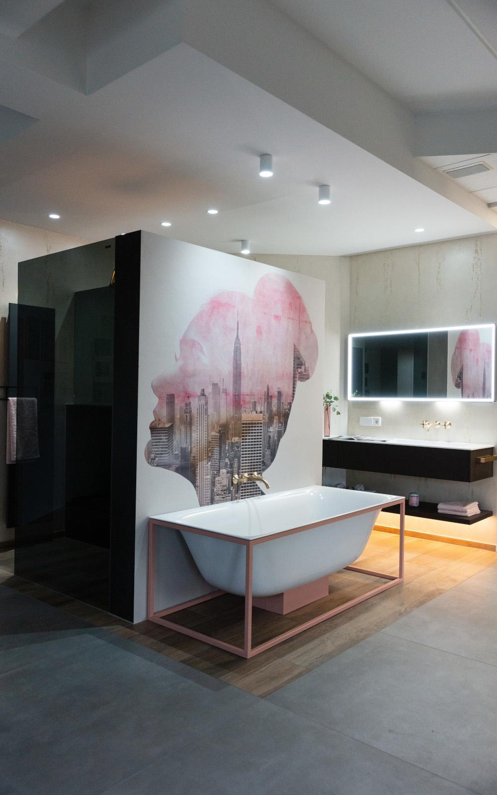 Badewanne in der Ausstellung